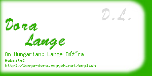 dora lange business card
